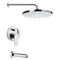 Chrome Tub and Shower Faucet Sets with 8